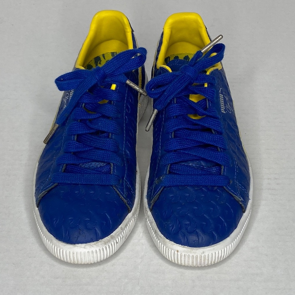 Puma Clyde in Blue and Dandelion Yellow, 5.5 - Picture 4 of 16